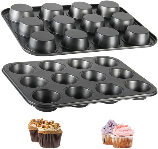 6 or 12 Cups Square Cupcake Pan Muffin Tray Cupcake Mold Muffin Pan Carbon Steel Baking Pan Non Stick Bakeware